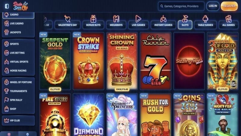 Dudespin Casino withdrawal interface